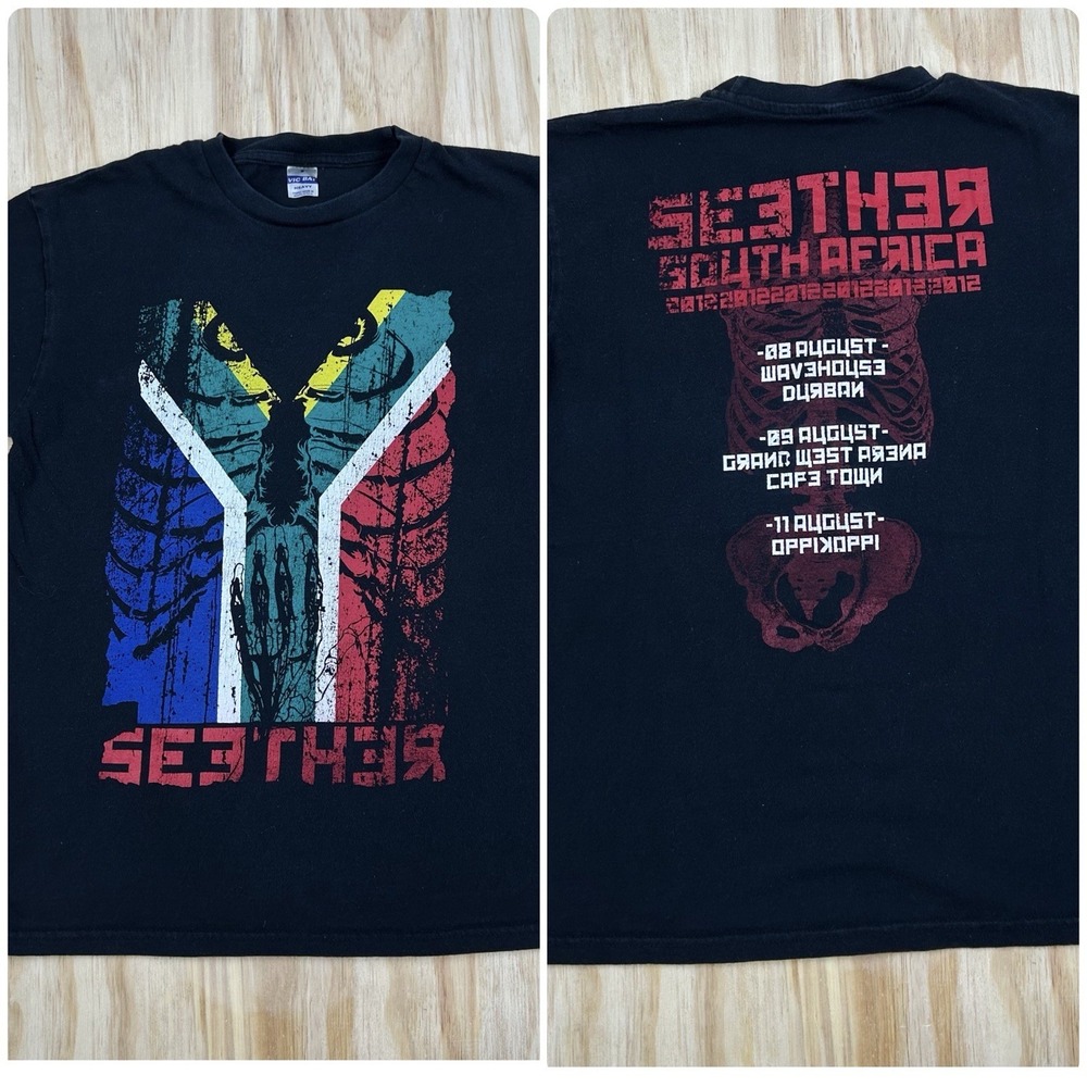 RARE Vintage Seether Rock Band Concert T Shirt Music South Africa Limited Tour S